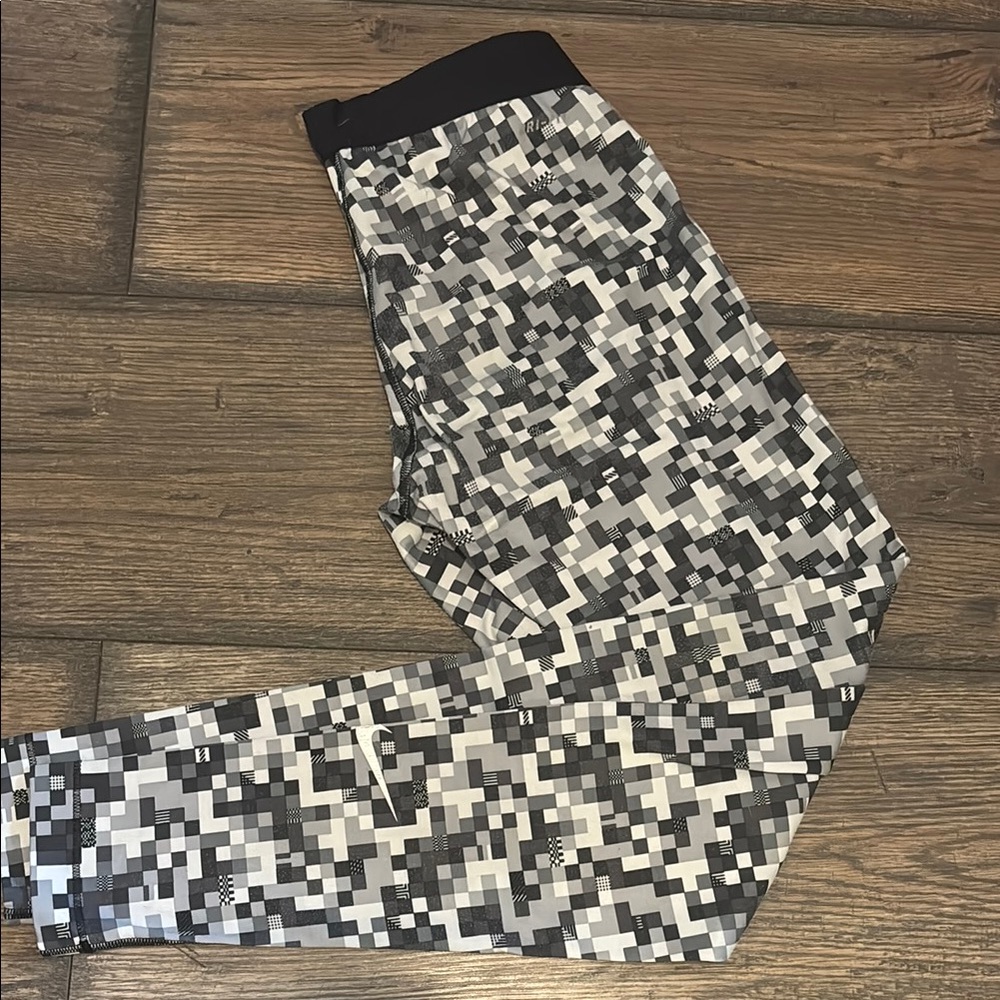 Pixelated Black and Gray Leggings